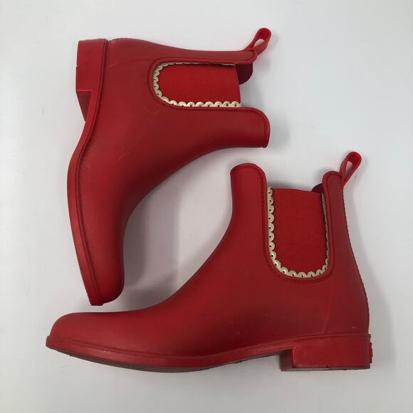 Jack Rogers Sallie Slip-On Red Rain Booties - Picture 5 of 8